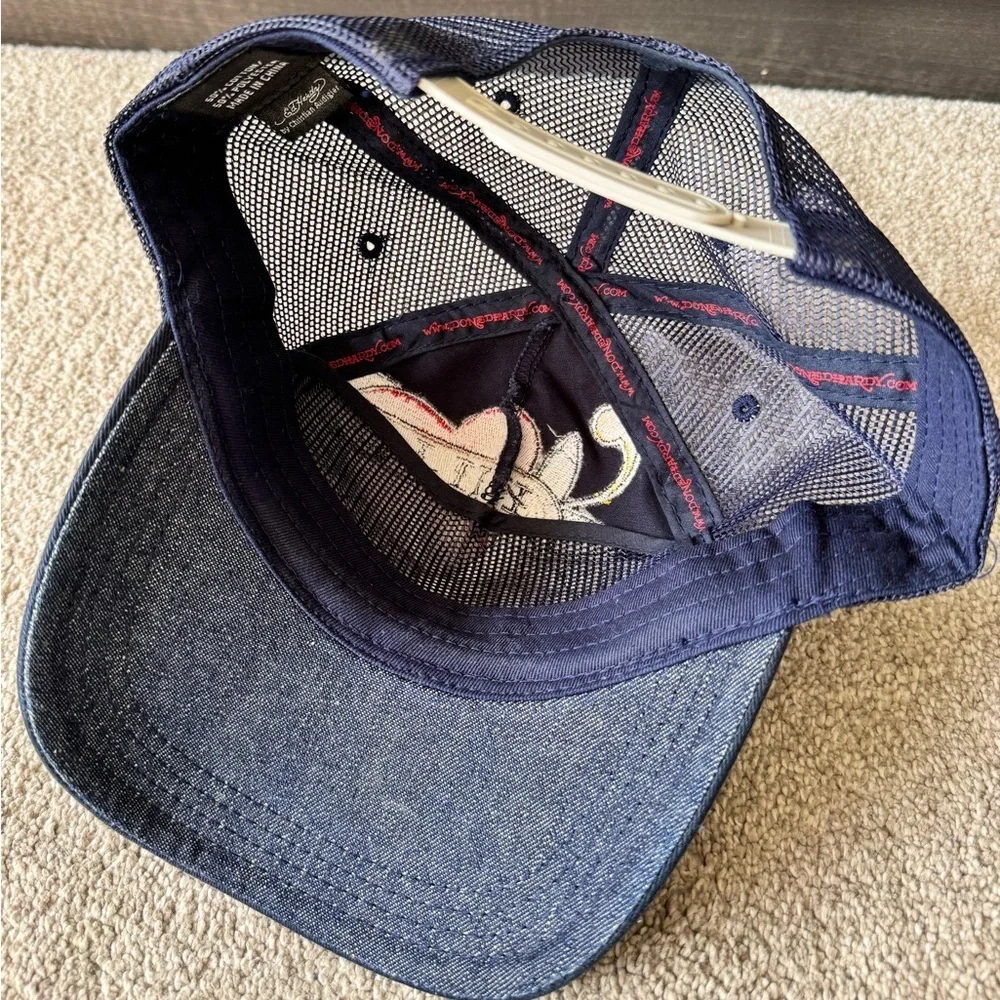 Vintage Y2K Ed Hardy Love Kills Slowly Trucker SnapBack Hat Authentic O/S - Picture 6 of 8